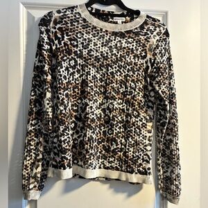 Minnie Rose Animal Print Knit Top